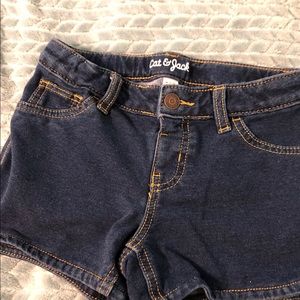 Girls Soft Denim Shorts, Cat & Jack, Size M (7/8)